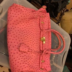 Woman purse Odisha leather large pink